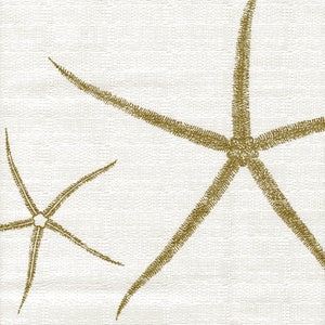 Shower Curtain Sea Star Sand Nature Print Beige