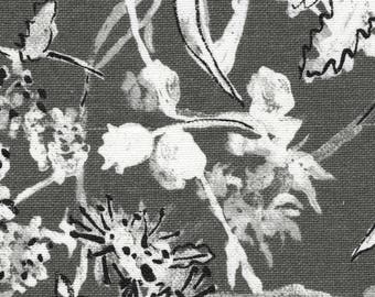 Tie-Up Valance Garden Party Ink Floral Gray