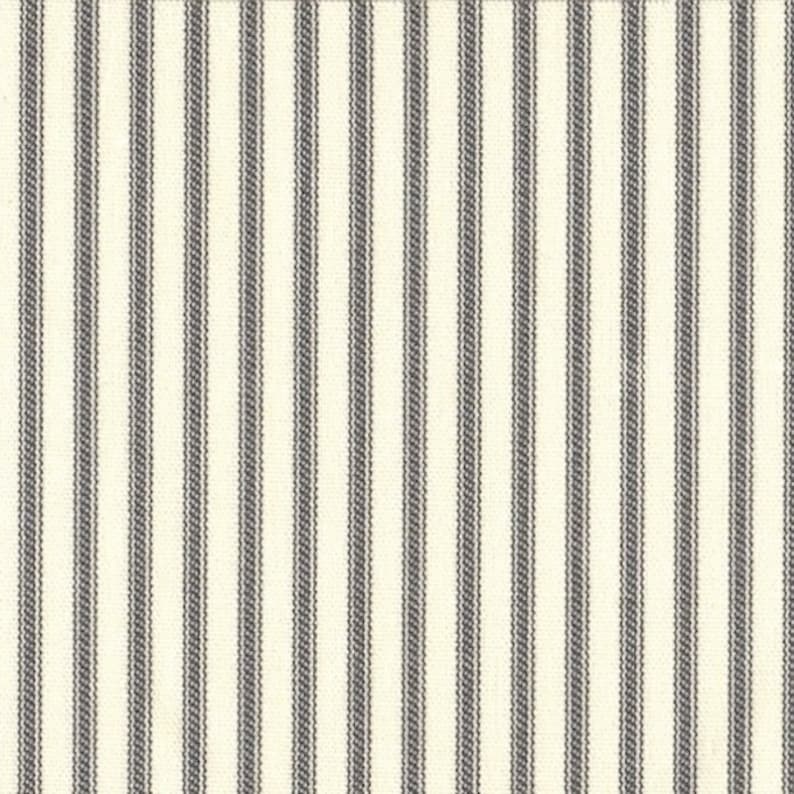 Shower Curtain in French Country Brindle Gray Ticking Stripe Etsy Italia
