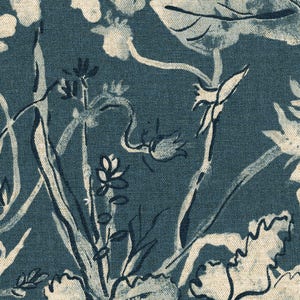 Decorative Pillow Garden Party Indigo Floral Blue