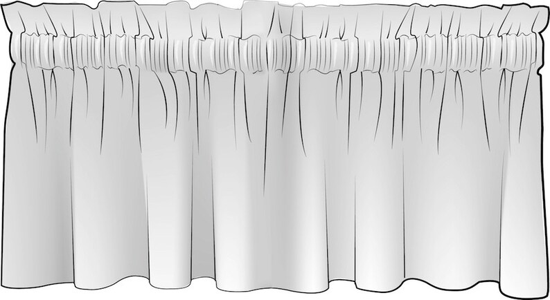 Tailored Valance Atlas Geometric Granite Black