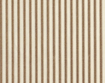 Decorative Pillow French Country Suede Brown Ticking Stripe