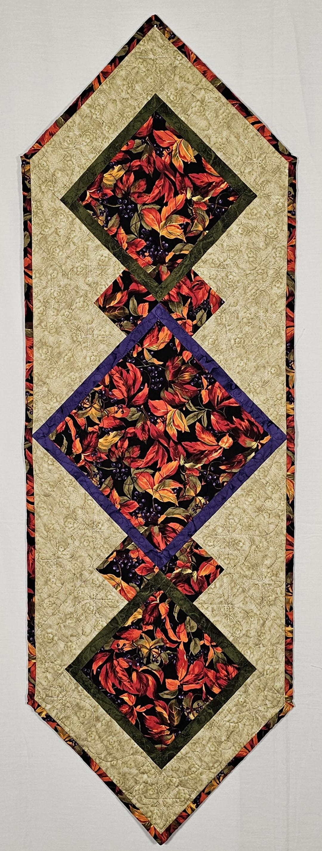 Quilted Fall Leaves Table Runner: Autumn Home Decor (14x42) - Etsy
