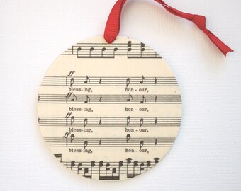 Handel/'s Messiah Score Cover Recycled Paper Handmade Earrings Pair #3