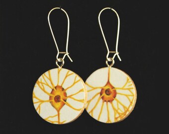 Neuron Nerve Cell Science Biology Reversible Recycled Earrings