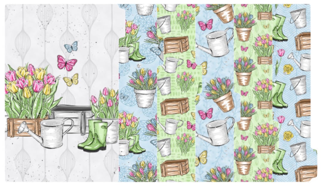 Spring Ribbon Divider Spring Time Set of 6 Tabbed Dividers - Etsy