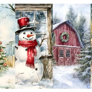 Snowy Christmas 1 Set of 6 Tabbed Dividers