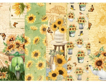 Sunflowers 2 Set of 6 Tabbed Dividers
