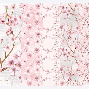 Cherry Blossoms Set of 6 Tabbed Dividers