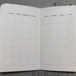 Undated 12 Month Plan Book TN Insert OR Rings Inserts