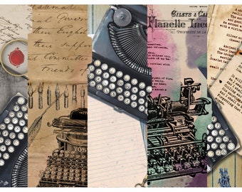 Ensemble antique de machine à écrire de 6 diviseurs tabulés