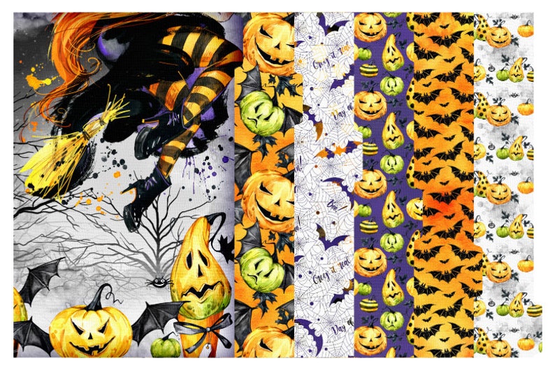 Halloween Set of 6 Tabbed Dividers image 1