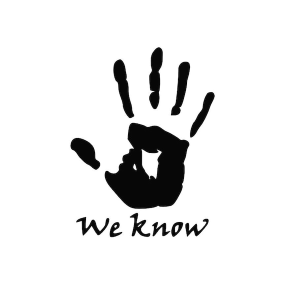 Skyrim Inspired We Know vinyl Decal Dark Brotherhood sticker gaming macbook  laptop 0193