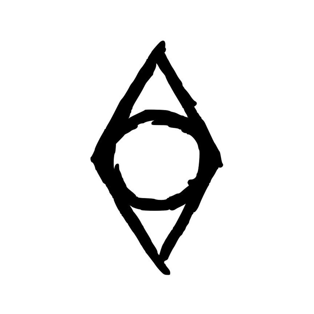 skyrim symbol black and white