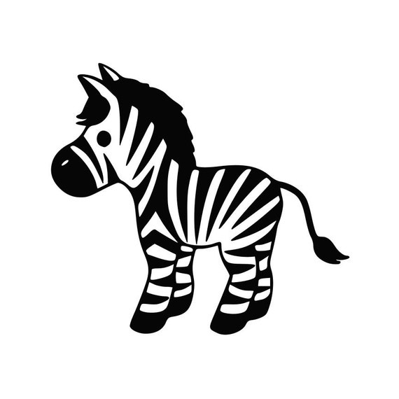 Cute Nursery Zebra Decal Animal Vinyl Babies Room Decal 0213 Etsy