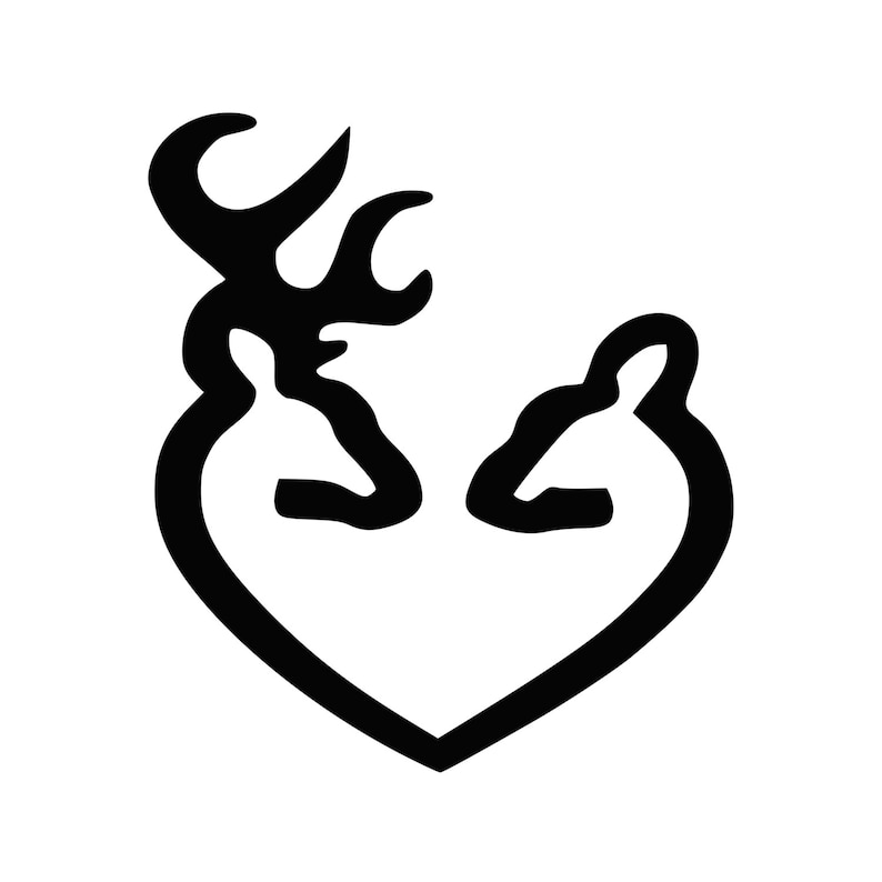 Deer Heart Vinyl Decal Hunting and Outdoors 0009 Etsy
