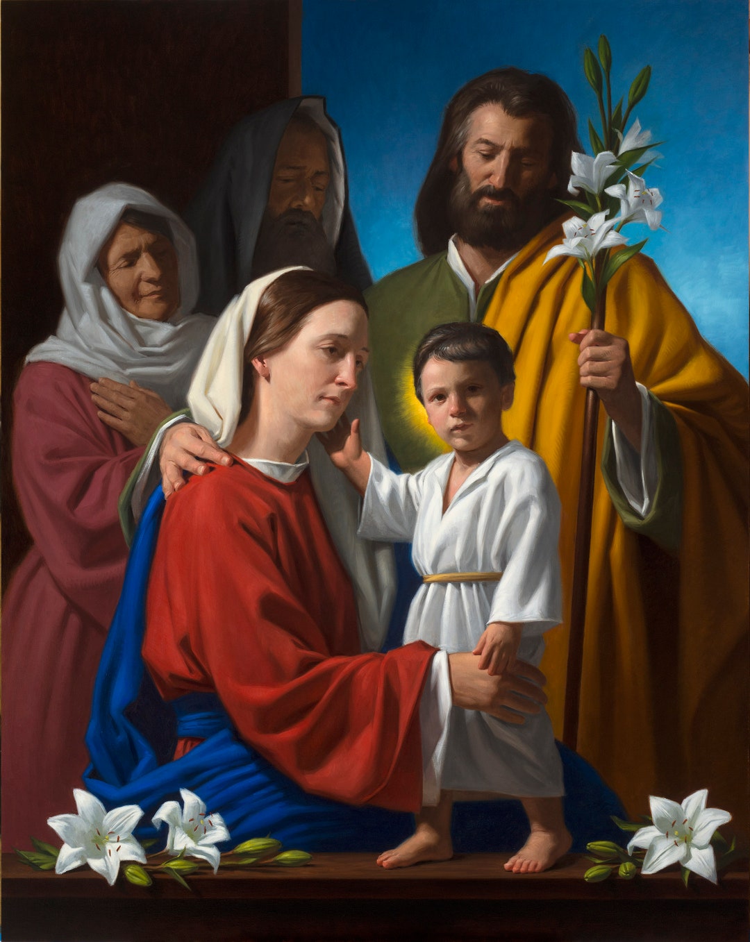 The Holy Family With Sts. Anne & Joachim (giclee Print) 11x14