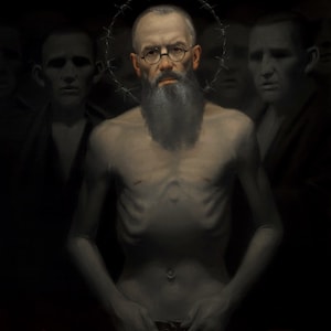 St. Maximilian Kolbe, martelaar van liefdadigheid (gicleeprint) - 11 x 14&quot;