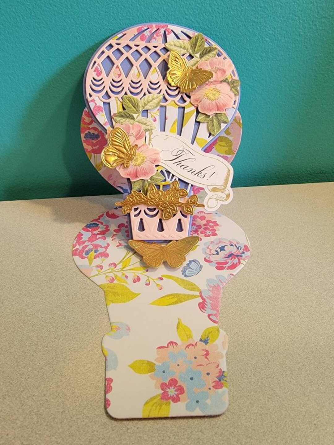 Hot Air Balloon Easel Card Making Set Etsy