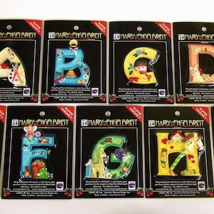 New – Vintage Mary Engelbreit Alphabet Themed (A to I) Super Magnets by Enesco from 2001