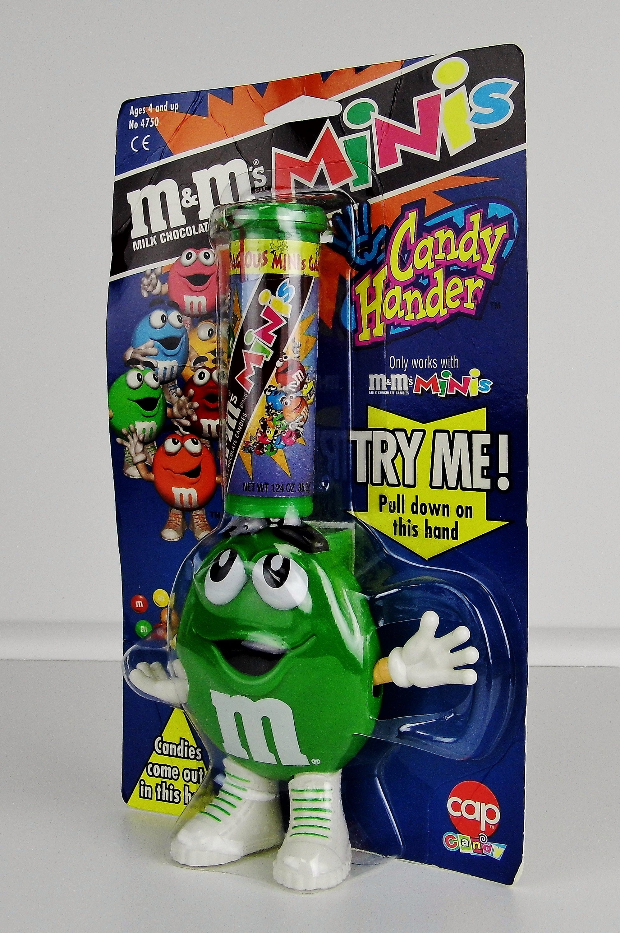 Brand New M&ms Minis Green Candy Hander Candy Dispenser 