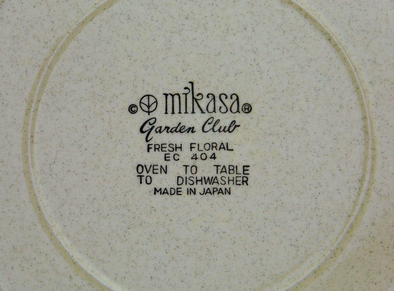 5piece Mikasa Garden Club FRESH FLORAL Pattern Vintage 1970's