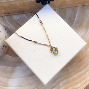 Zweifarbige Labradorit Anhänger Halskette | Spirituelles Geschenk | Intuitiver Schmuck | Supernatural Halskette