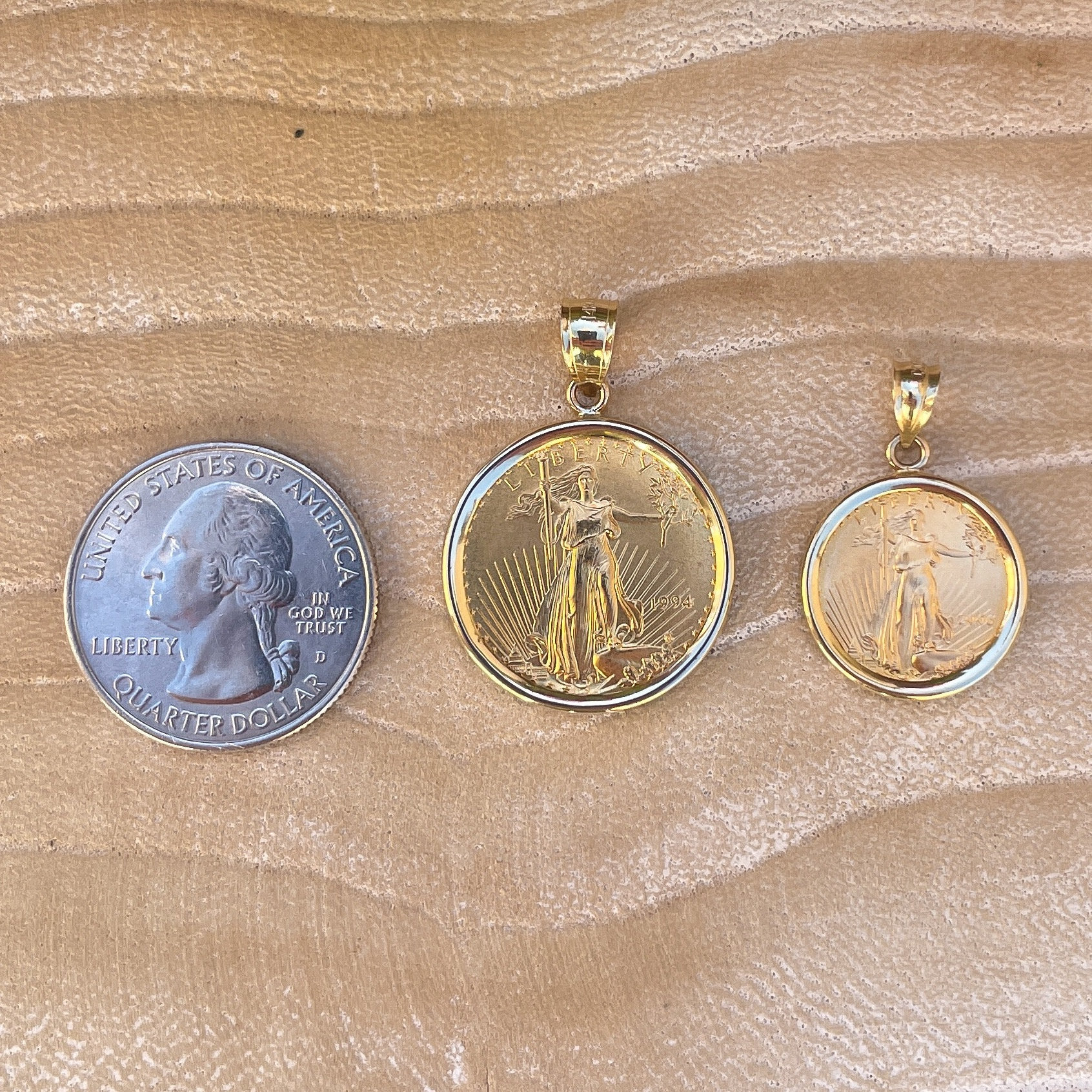 1/4 Oz Gold American Eagle Liberty Coin Necklace | Liberty Coin Pendant |  Solid Gold Coin Jewelry | Patriotic Gift for Her - Etsy, image size:1692x1692