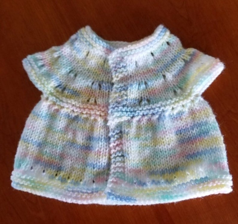 Hat and Booties Set Hand Knit Small Newborn or Preemie Sweater