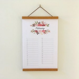 Perpetual Calendar | Perpetual Birthday Wall Calendar 11x17