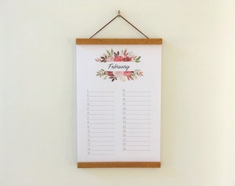 Perpetual Calendar | Perpetual Birthday Wall Calendar 11x17