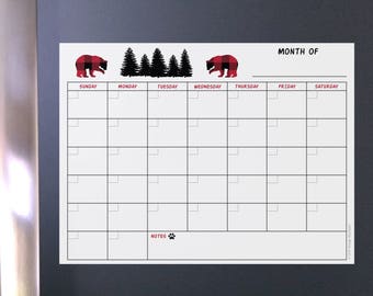 fridge calendar etsy