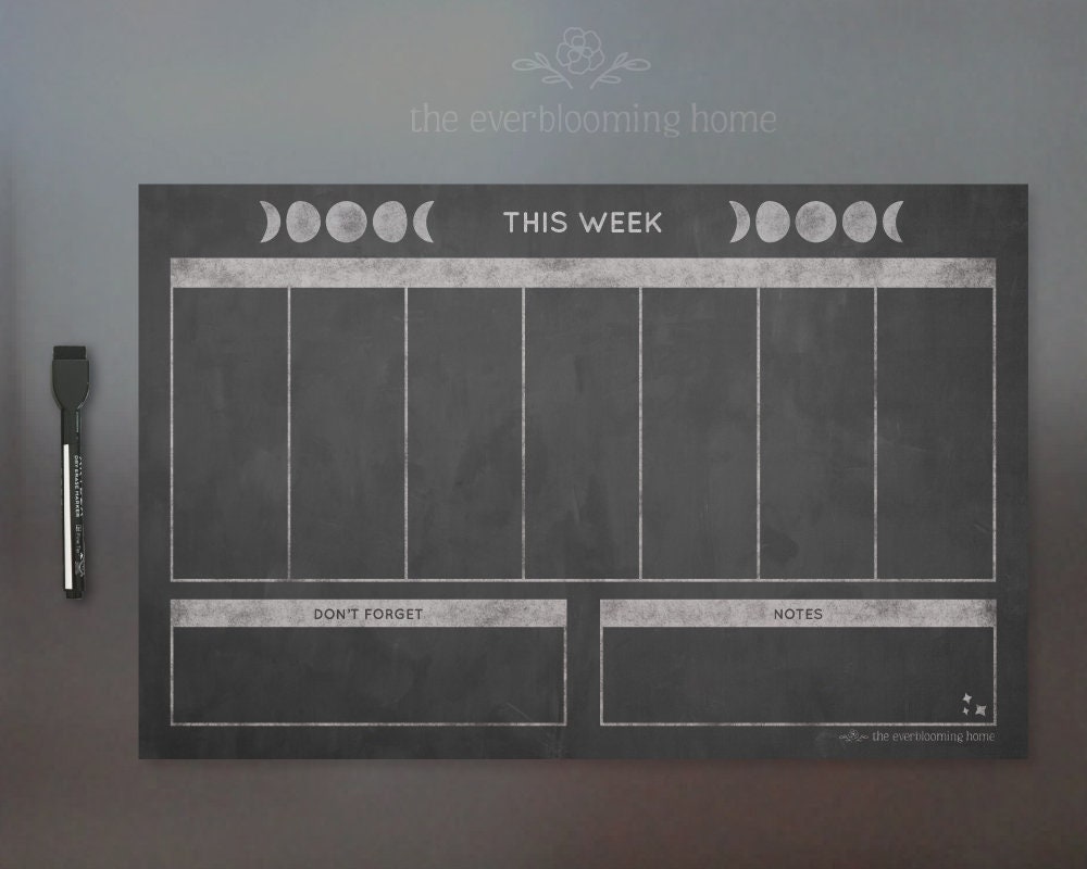 Tofficu 4pcs Meal Planning Chalkboard Weekly Menu Board Acrylic Calendar  for Wall Weekly Calendar Chalkboard Menu Chalkboard Sign Whiteboard Weekly