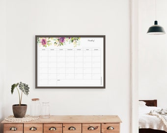 Dry Erase Framed Calendar Command Center | 24x18 Wall Calendar Picture Frame