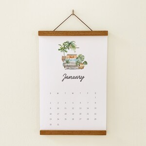 Modern calendar for wall, 2025 modern wall calendar, plants calendar for wall