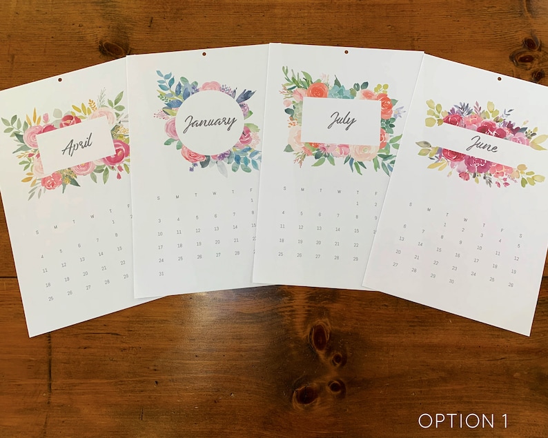 2025 Hanging Calendar 2025 Wall Calendar Frame 2025 Calendar Gift Etsy