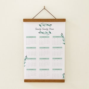 2025 Year Calendar | Year At A Glance Calendar 2025 With Frame