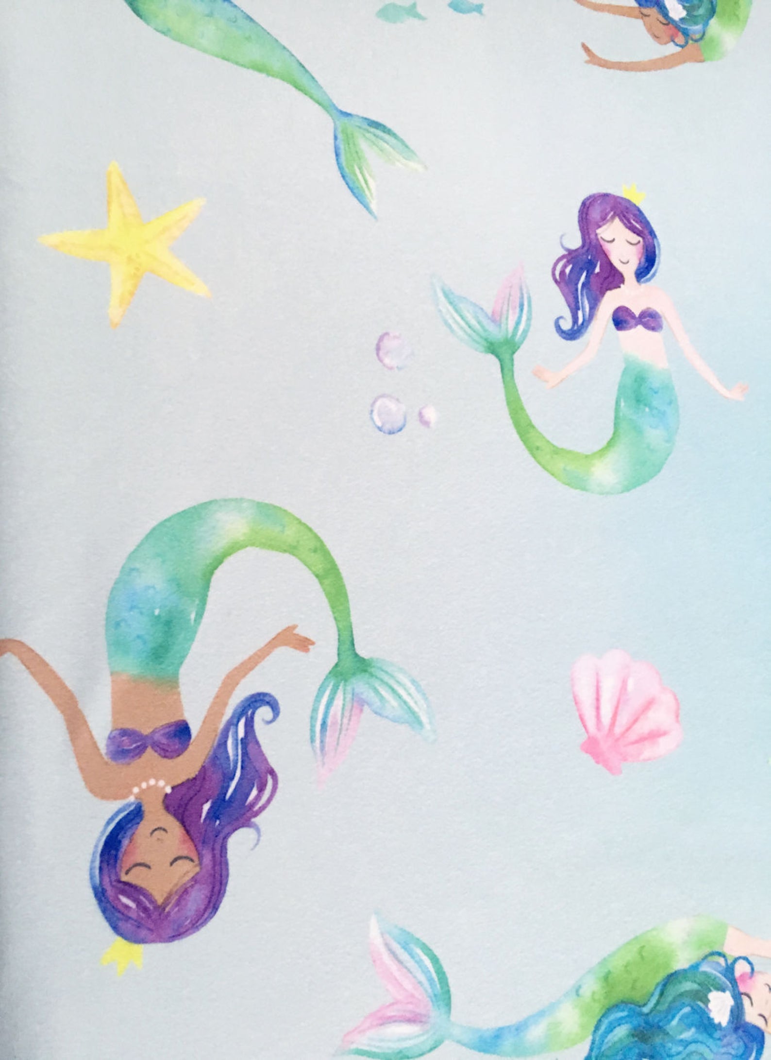 Mermaid nursery bedding mermaid toddler bedding pink mermaid Etsy