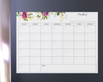 Calendar dry erase, monthly dry erase, dry erase monthly, calendar magnetic, magnetic calendar, calendar magnet, reusable calendar magnet