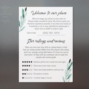 Air Bnb 5 Star Review, Airbnb Magnet, Airbnb Rating Magnet