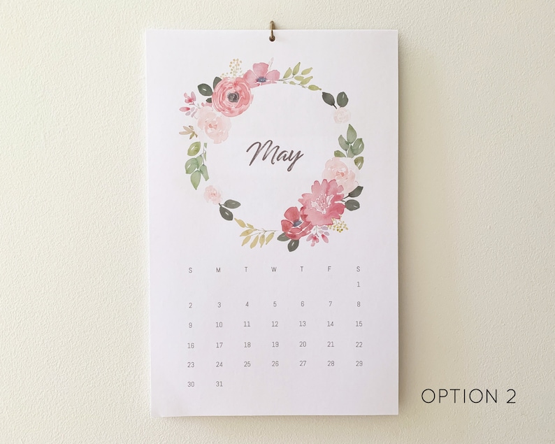 2025 Hanging Calendar 2025 Wall Calendar Frame 2025 Calendar Gift Etsy