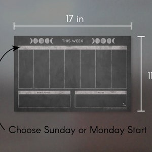 Chalkboard Menu for Your Kitchen | Chalkboard Weekly Calendar From the ...
