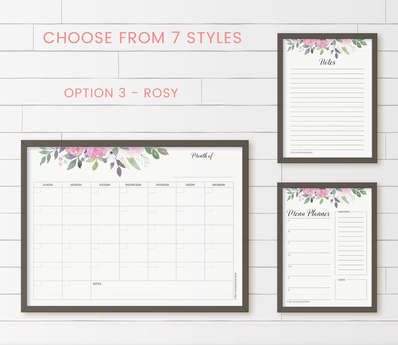 Dry Erase Family Calendar Wall Organizer Command Center For Etsy Dry Erase Family Calendar Wall Organizer Command Center For Etsy