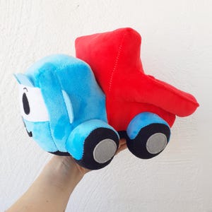 トラクターのぬいぐるみ、青いトラクター、赤いトラクター、トラクターのぬいぐるみ、トラックのぬいぐるみ、子供のおもちゃのお土産、幼児の男の子への柔らかいおもちゃのギフト 画像 9