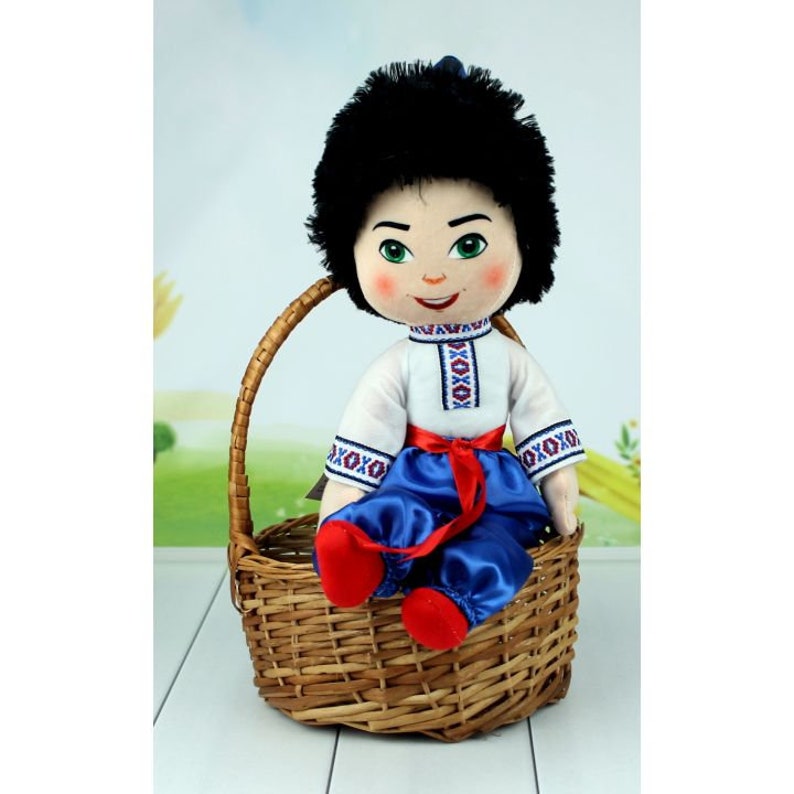 Ukrainian Dolls Kozak and Ukrainian Girl Textile Toys Etsy