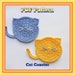Cat Coaster Crochet Pattern Pdf, Cat Placemat, Cat Applique, Blue and ...