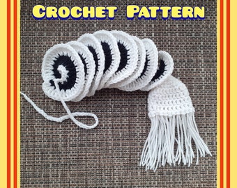crochet wind spinner pattern, PDF pattern, spinner with ghost, halloween decor, outdoor decor, white and black, handmade crochet decorations