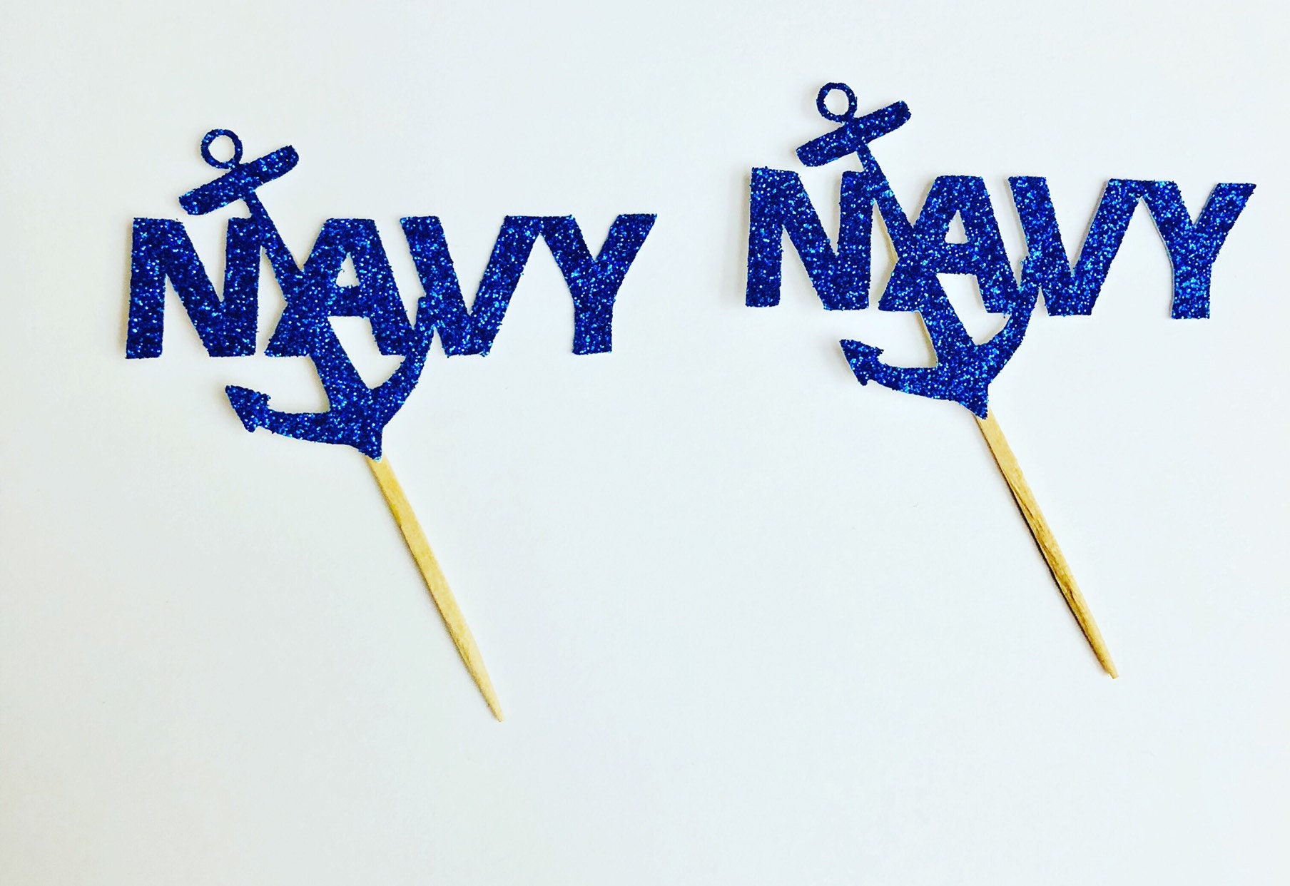 Navy Themed Cupcake Toppersnavy Cupcake Toppers Us Navy Etsy