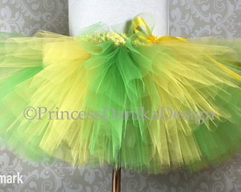 Green & Yellow Tulle Tutu, St. Patrick's Day, Football Team