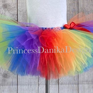 Rainbow Tutu Womens and Girls Perfect for Festivals Carnivals Pride Roller Derby Party Wear for Birthdays Halloween Pictures Running Skirt